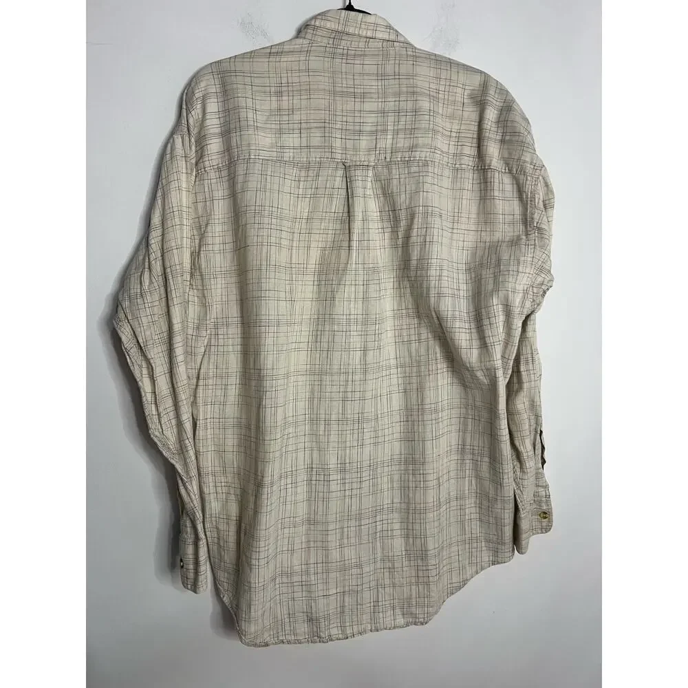 Chaps Ralph Lauren Shirt Men's Linen Blend Size Large